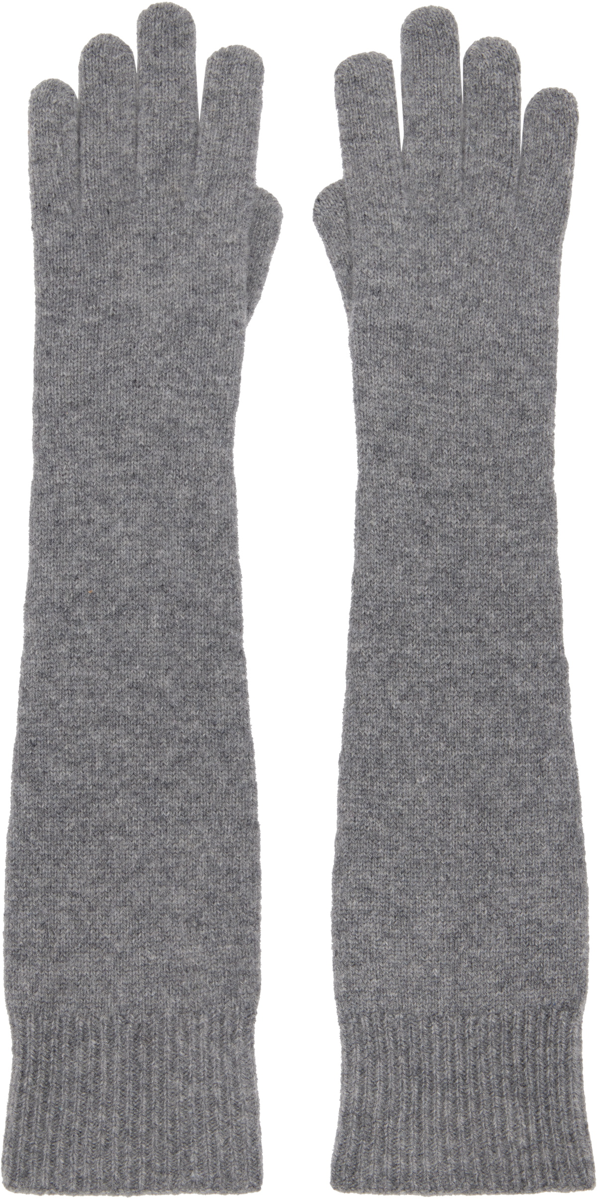 TOTEME Gray Long Knit Gloves