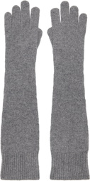 TOTEME Gray Long Knit Gloves