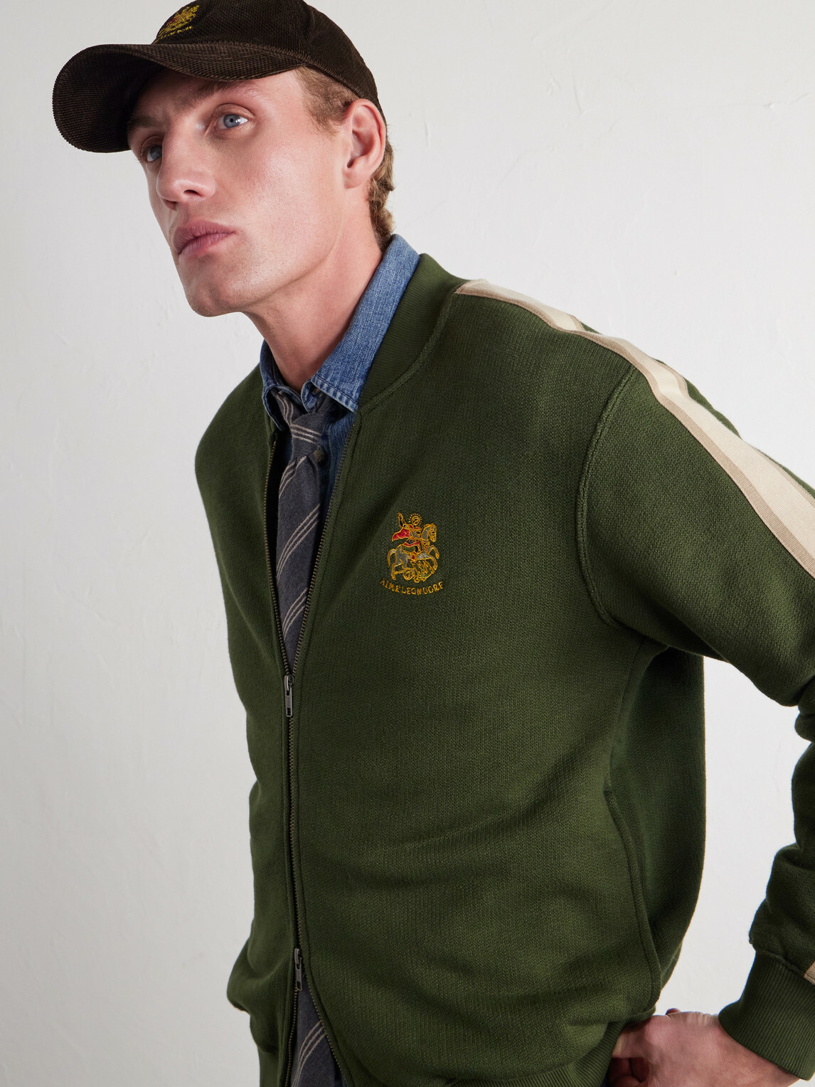 Aimé Leon Dore - St. George Logo-Embroidered Cotton-Dobby Corduroy Cap - Brown