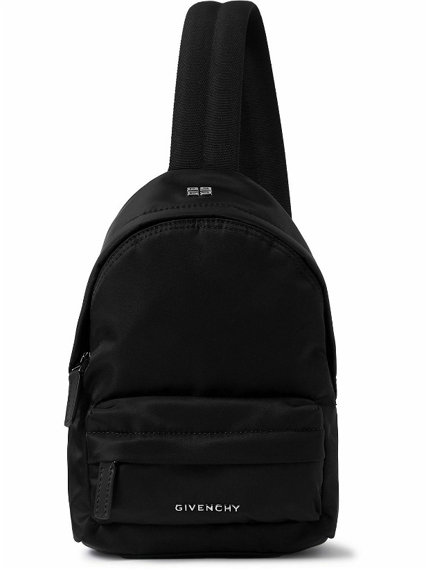 Photo: Givenchy - Essential U Small Leather-Trimmed Shell Backpack