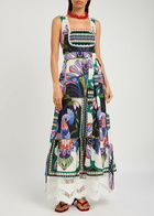 Lug Von Siga Sena Printed Linen Maxi Dress Multicoloured