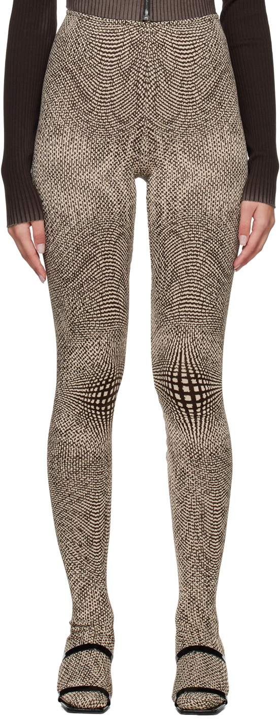 Anne Isabella Brown & Beige Jacquard Socks