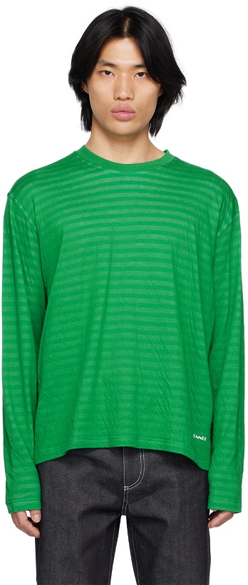 Photo: SUNNEI Green Reversible Long Sleeve T-Shirt
