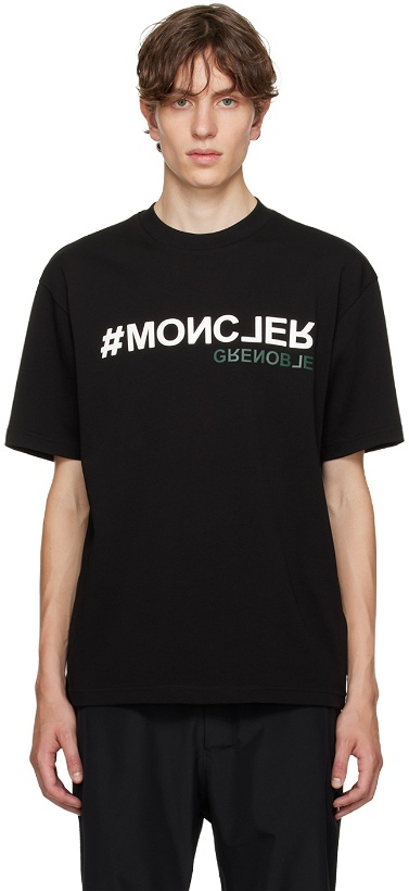 Photo: Moncler Grenoble Black Bonded T-Shirt