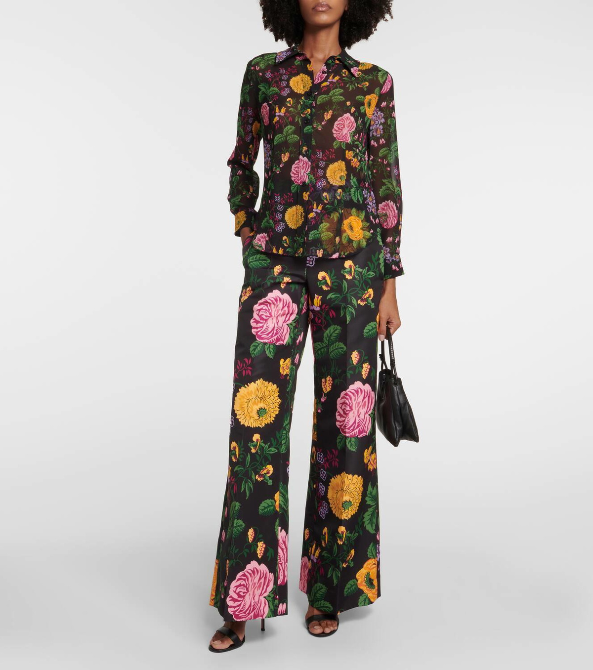 Carolina Herrera High-rise wide-leg floral pants