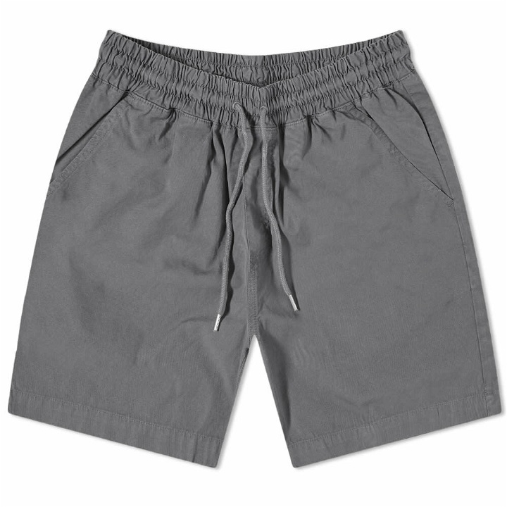 Photo: Colorful Standard Men's Organic Twill Short in Storm Grey
