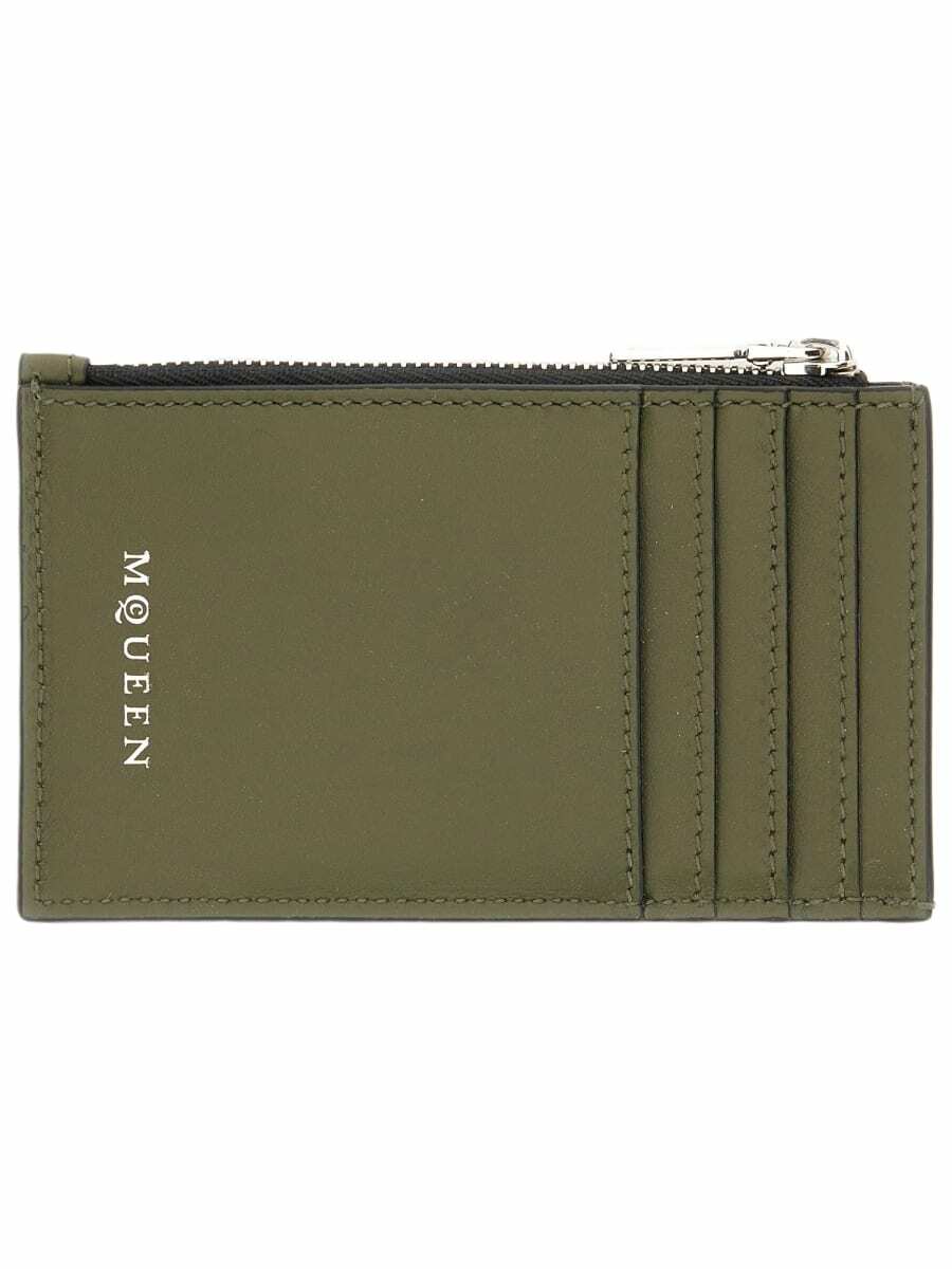 Alexander McQueen Men's Card Holder Skull Grey main image 1