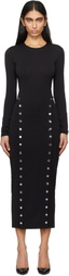 Fleur du Mal Black Undo Me Midi Dress