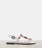 Dolce&Gabbana Embellished leather thong sandals