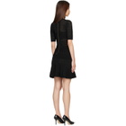 BALMAIN Black V-Neck Knit Flare Minidress
