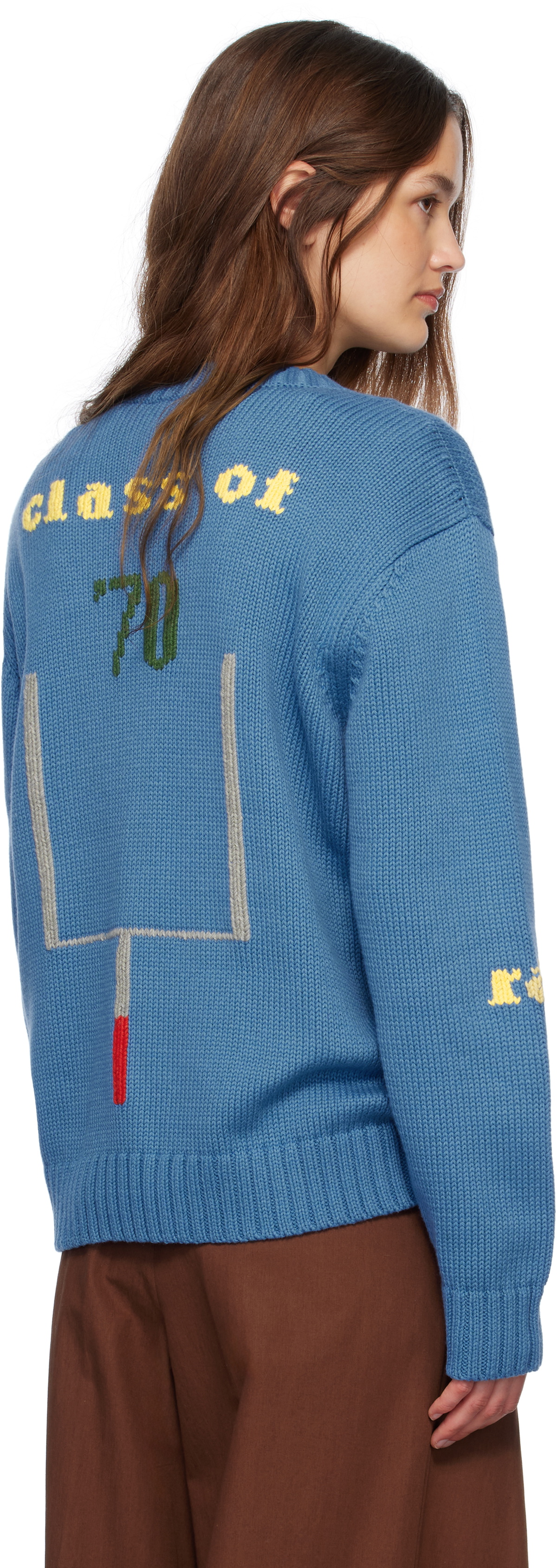 Bode Blue Spirit Sweater