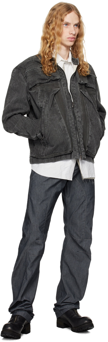 CARNET-ARCHIVE Gray Mass Denim Jacket