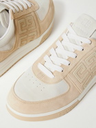 Givenchy - G4 Logo-Embossed Suede Sneakers - Neutrals