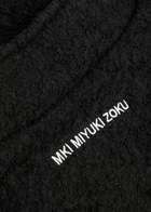 Mki Miyuki Zoku Half-zip Bouclé Sweatshirt Black