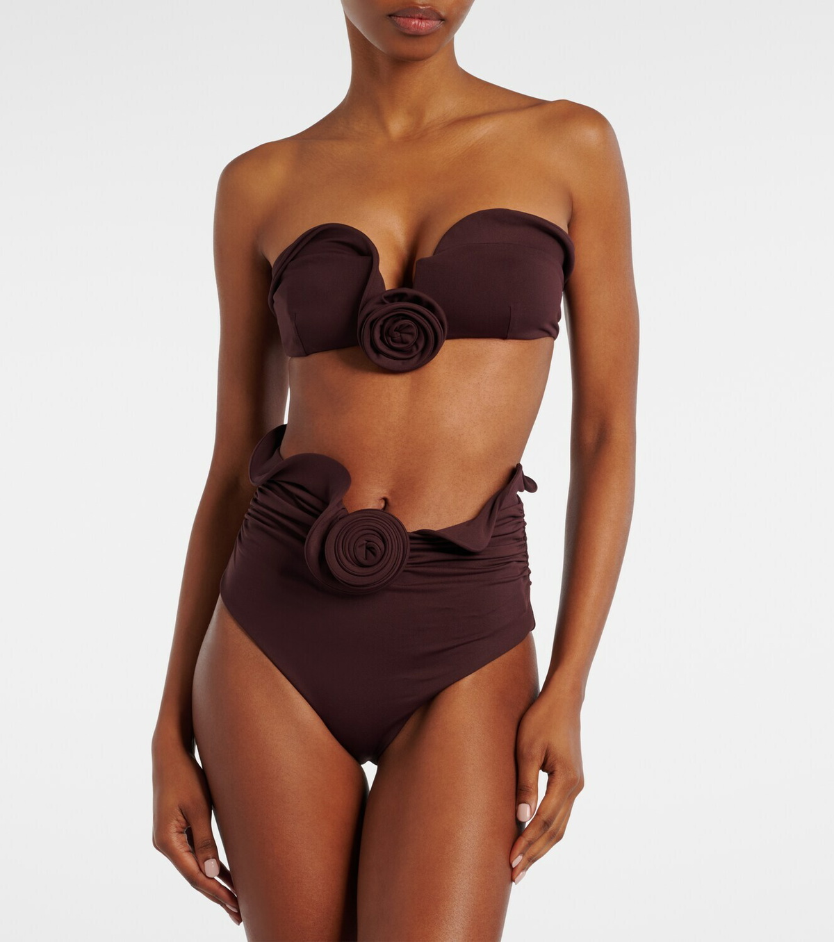 Magda Butrym Floral-appliqué bikini top