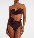 Magda Butrym Floral-appliqué bikini top