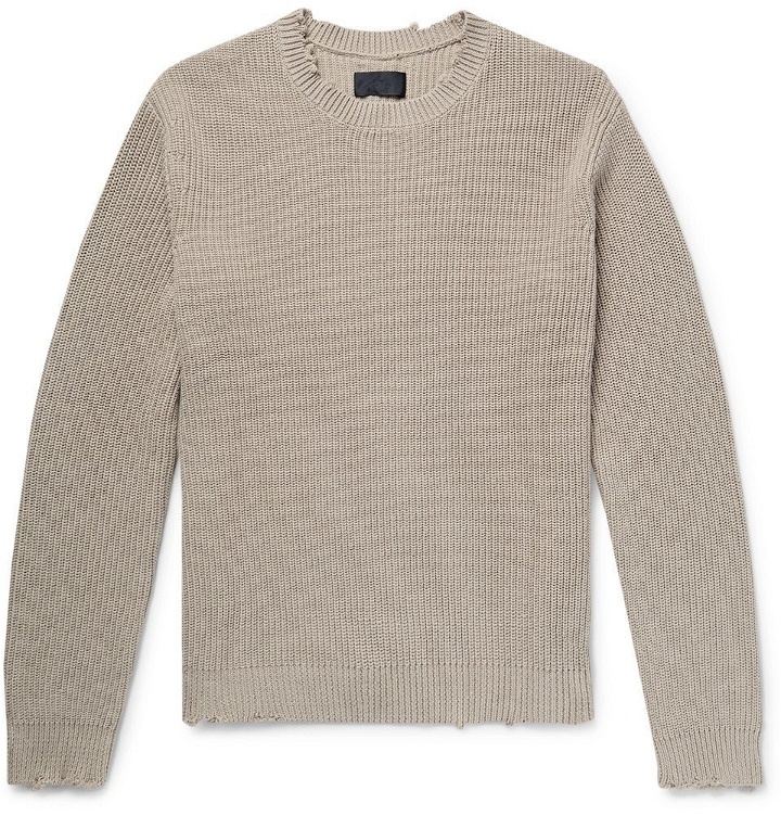 Photo: RtA - Distressed Cotton Sweater - Beige