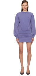 The Attico Purple Light American Fleece Minidress