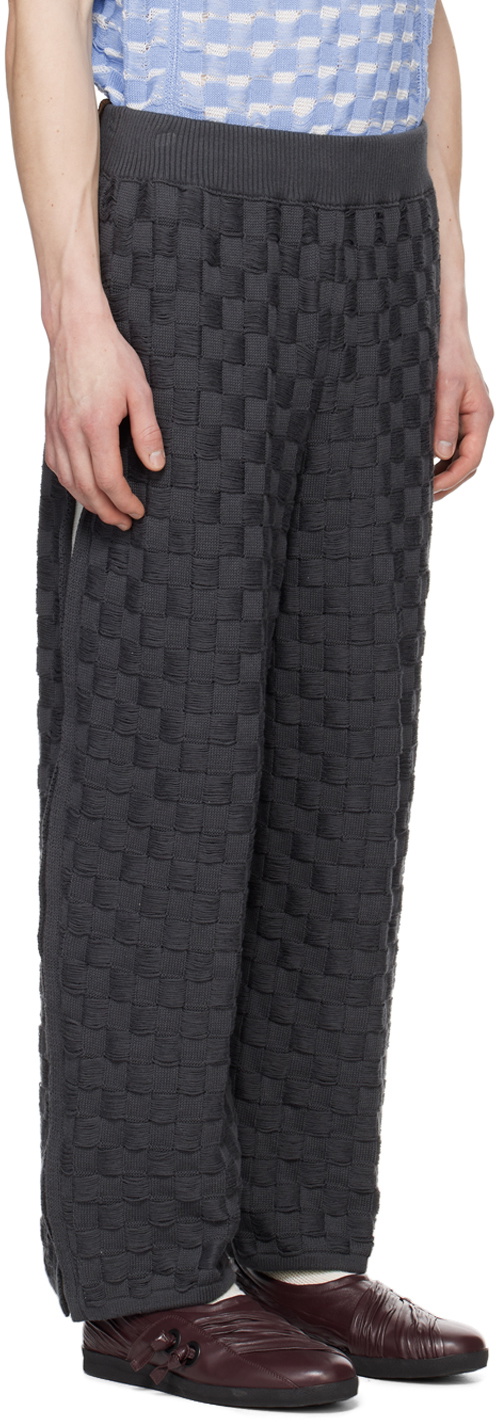 Isa Boulder SSENSE Exclusive Gray Chess Trousers