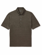 Zegna - Linen Polo Shirt - Brown
