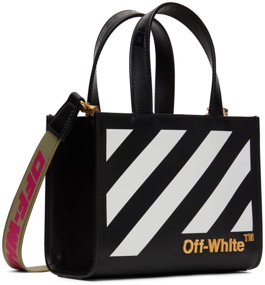 Off-White Black Diag Hybrid Shop 18 Lettering Tote Off-White