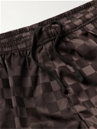 Enfants Riches Déprimés - Logo-Appliquéd Checkerboard Nylon-Jacquard Shorts - Brown