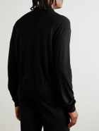 Versace - Logo-Appliquéd Silk and Cotton-Blend Cardigan - Black