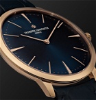 VACHERON CONSTANTIN - Patrimony Hand-Wound 40mm 18-Karat Pink Gold and Alligator Watch, Ref. No. 81180/000R-B518 - Blue