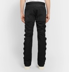 Fear of God - Slim-Fit Tapered Shell-Trimmed Suede Drawstring Trousers - Black