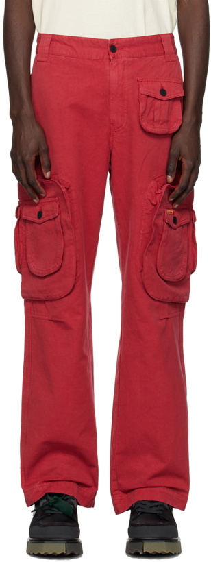 Photo: Heron Preston Red Button Cargo Pants