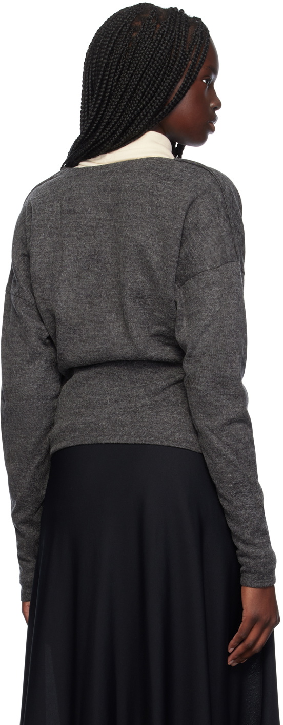 LE17SEPTEMBRE Gray Self-Tie Cardigan