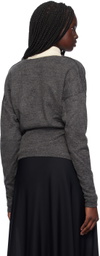 LE17SEPTEMBRE Gray Self-Tie Cardigan
