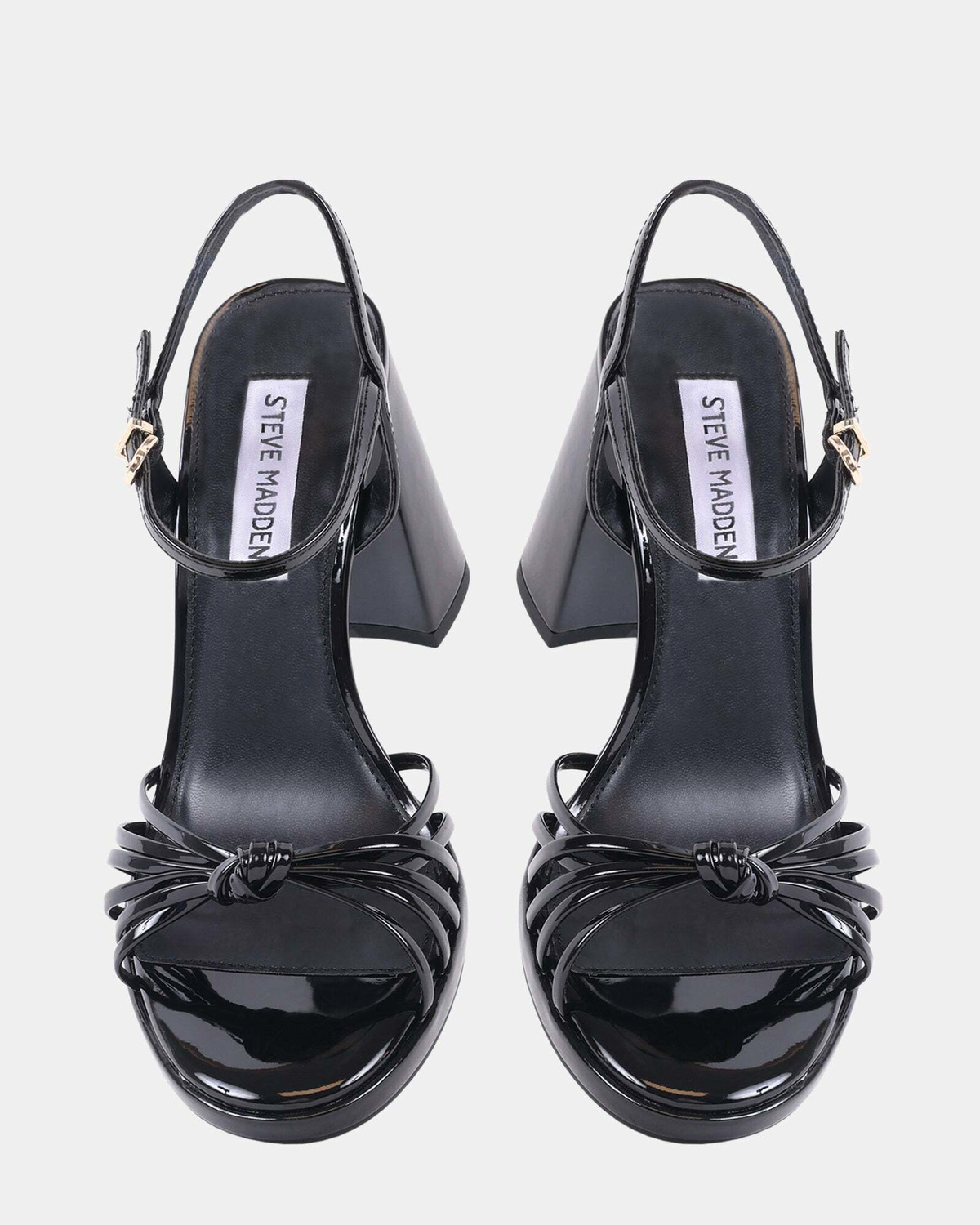 Steve Madden Jungle Heels in Black Patent