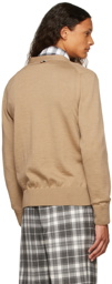 Thom Browne Tan Merino 4-Bar Cardigan