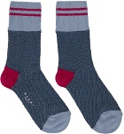Marni Blue & Pink Striped Socks