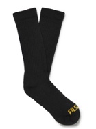 Filson - Logo-Intarsia Merino Wool-Blend Socks - Black