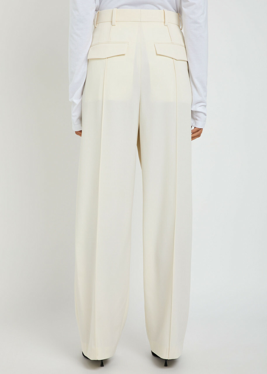 Wardrobe.nyc X Rhw Pintuck Wool Trousers Ivory