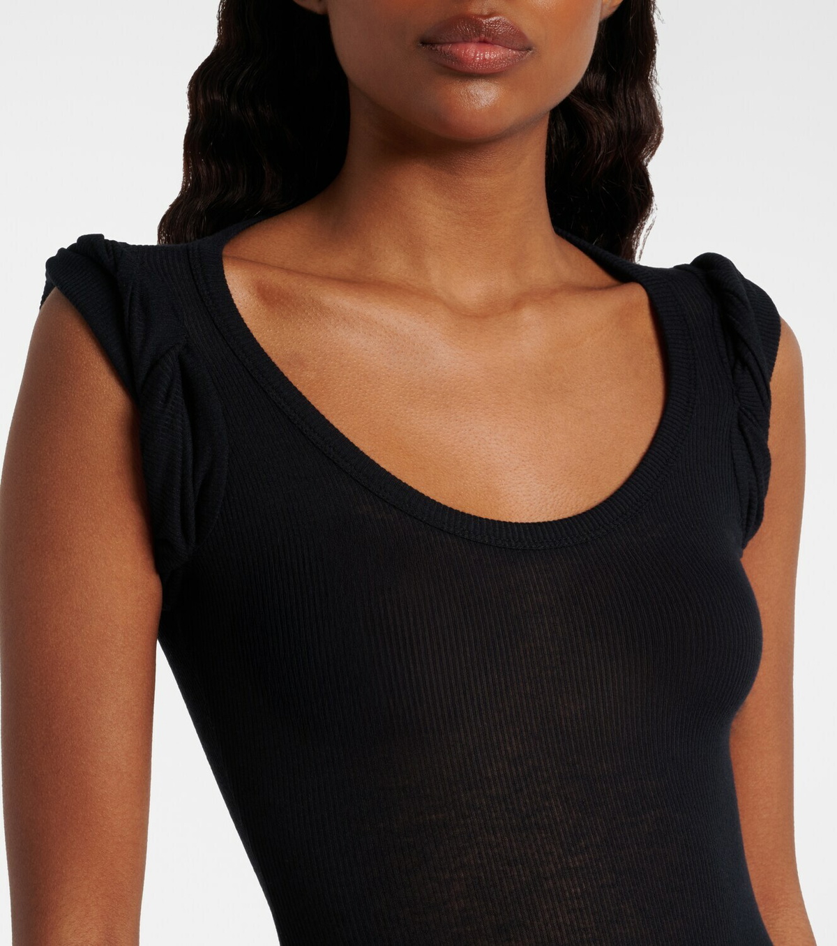 Alaïa Ribbed-knit bodysuit