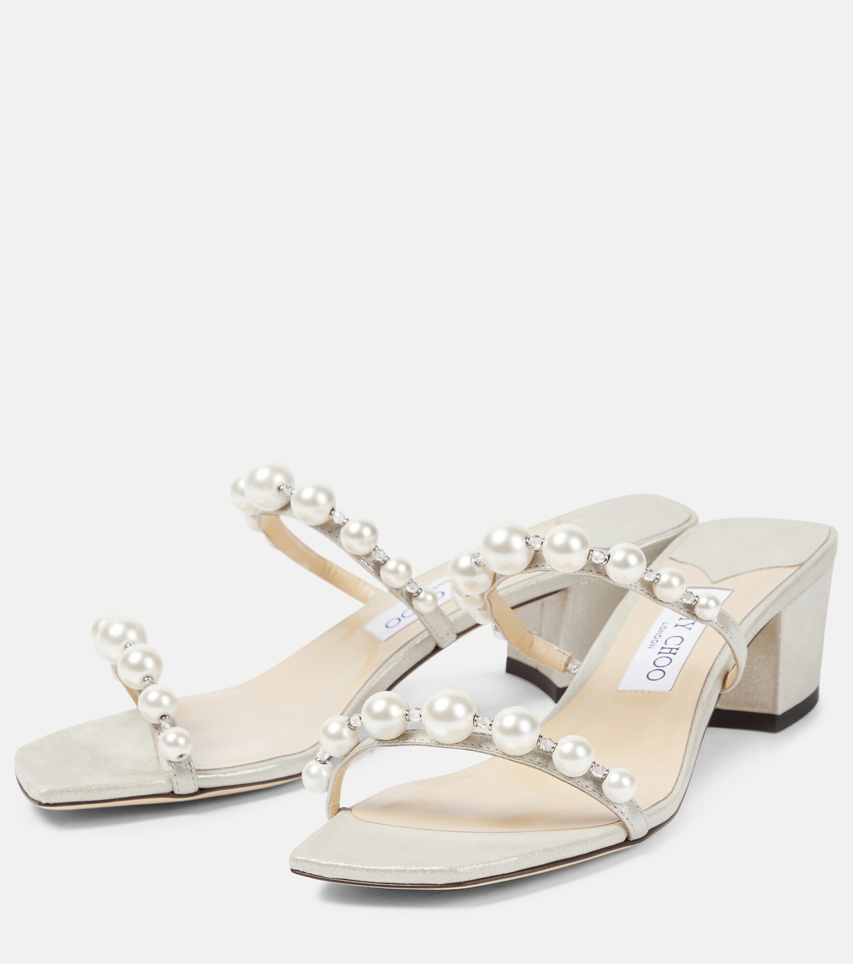 Jimmy Choo - Amara 45 embellished leather sandals