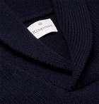 Kingsman - Shawl-Collar Wool and Cashmere-Blend Sweater - Blue