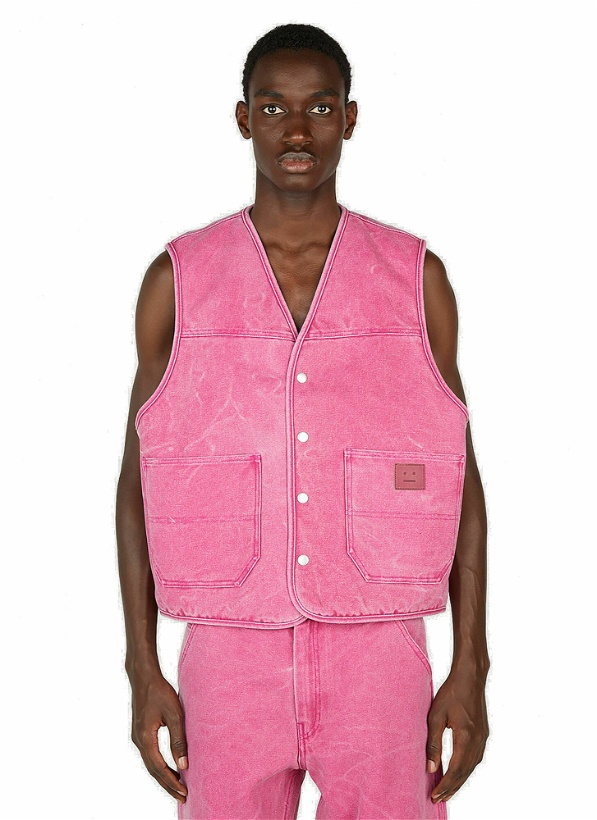 Photo: Acne Studios - Face Patch Sleeveless Vest in Pink