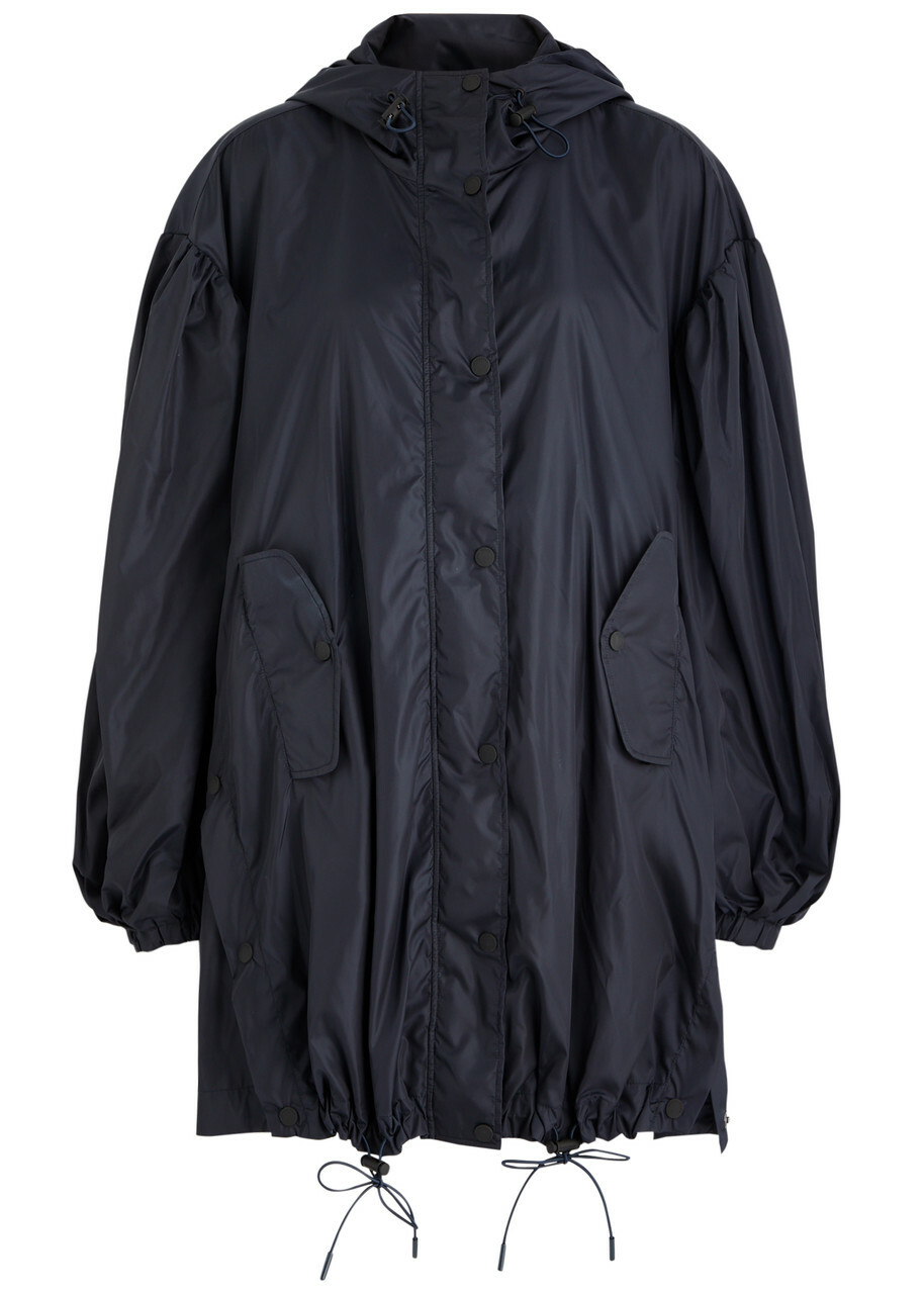 Parka Collection Simone Rocha Simone Rocha Hooded Nylon Parka Navy Simone Rocha