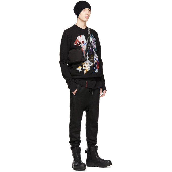 11 by Boris Bidjan Saberi Black Cross Body Pouch 11 by Boris