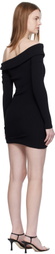 Christopher Esber Black Rib Minidress