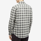 Folk Men's Relaxed Fit Check Shirt in Ecru Black Check