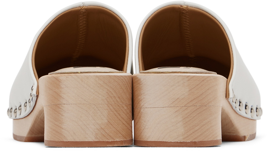 MM6 Maison Margiela Kids White Studded Clogs