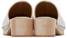 MM6 Maison Margiela Kids White Studded Clogs
