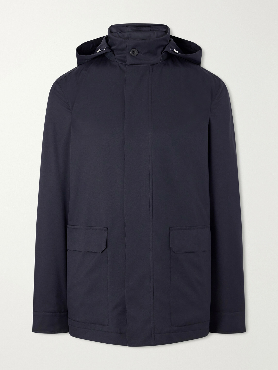Zegna - Twill Hooded Coat - Blue