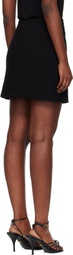 Versace Black Double-Wool Crêpe A-Line Miniskirt