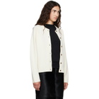 Loulou de Saison Off-White AIDAR LDS Wool Cashmere Cardigan